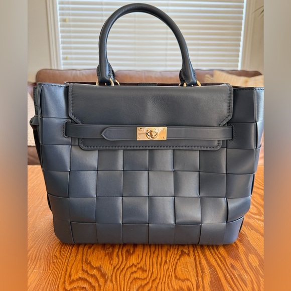 Michael Kors Handbags - *Rare* Michael Kors Hamilton Legacy Large Woven Belted Satchel